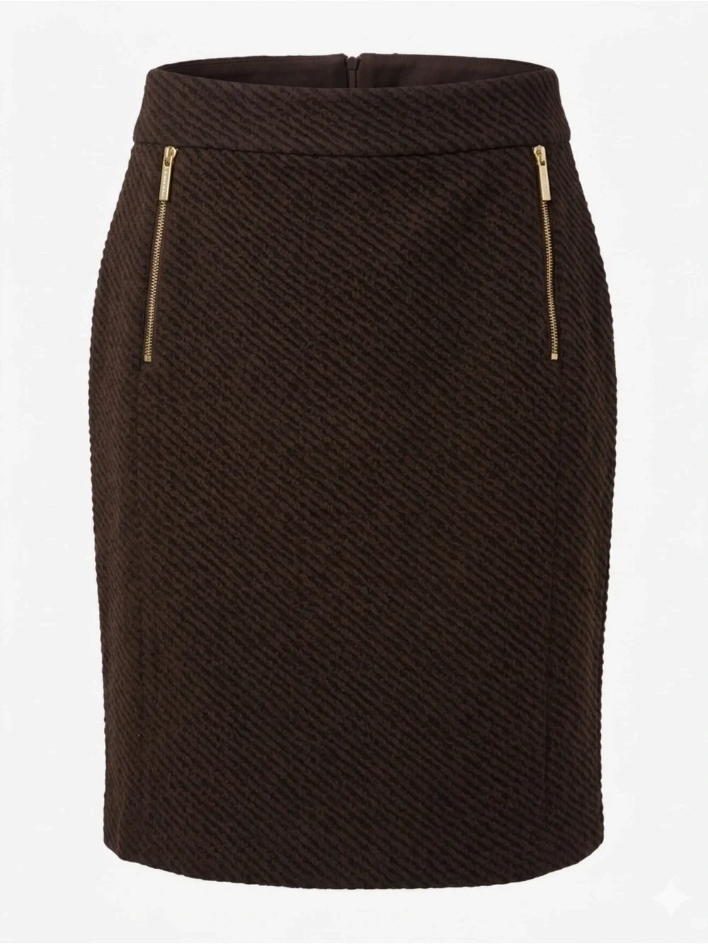 Michael Kors Brown Textured Pencil Skirt Size XL NWT